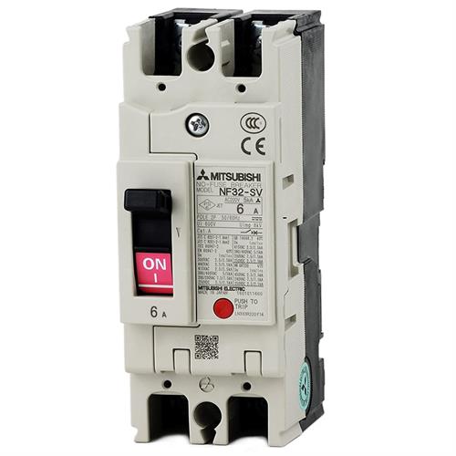 MCCB MITSUBISHI 2P 6A 7.5kA ( NF32-SV )